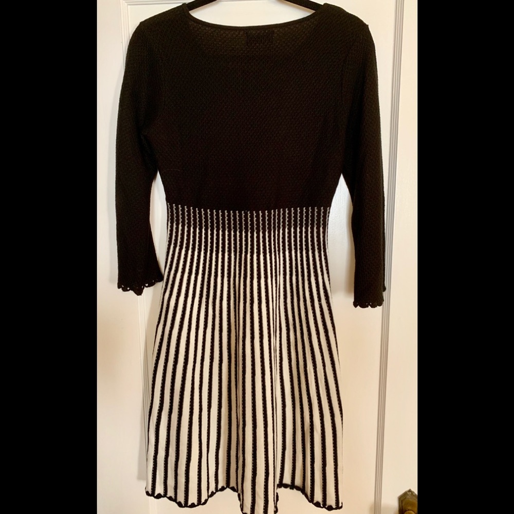 Calvin Klein black and cream dress.